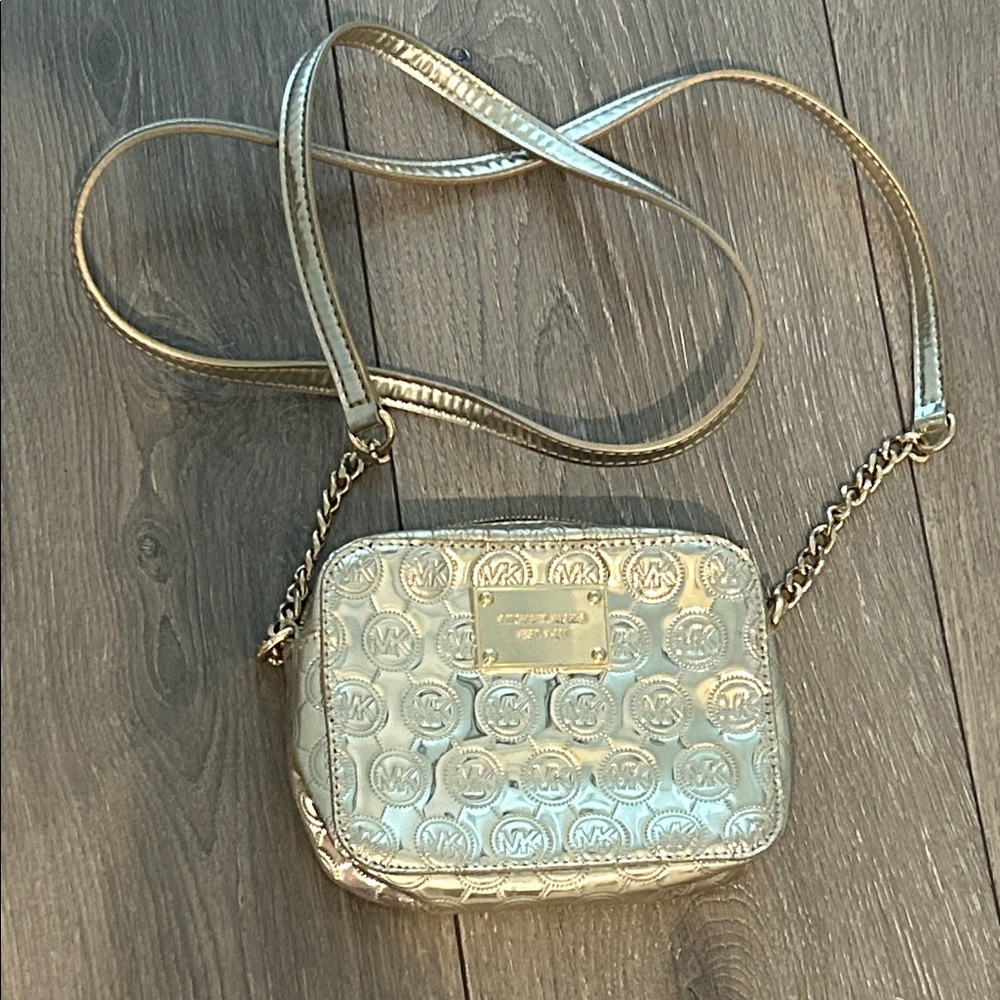 Michael Kors Metallic Gold Crossbody Bag